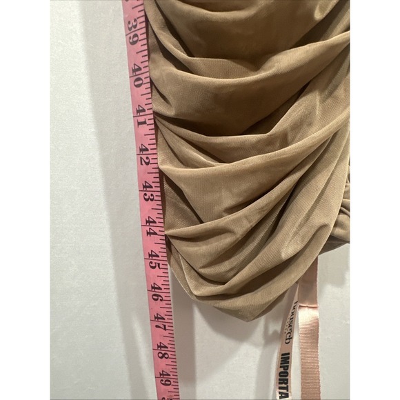 NEW $269 House Of Cb [ XS ] JOSEPHINE Taupe Pleated Corset Midi Dress T2013 - Picture 8 of 15